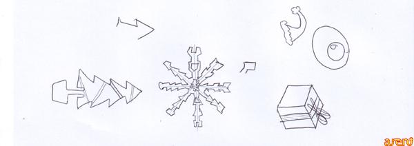 sketch of snowflake