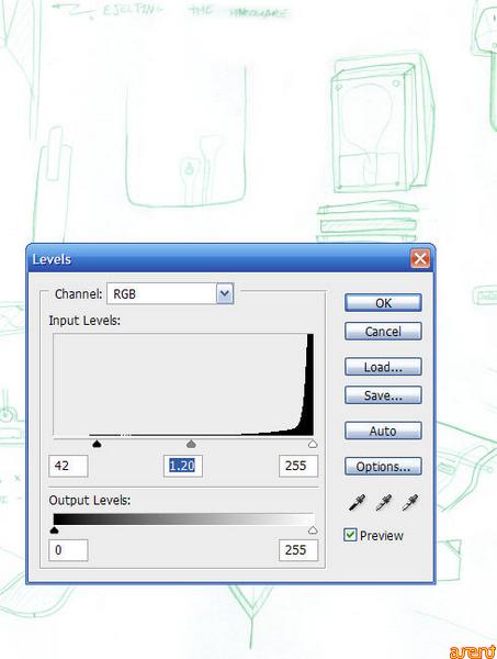 setting levels for a linedrawing